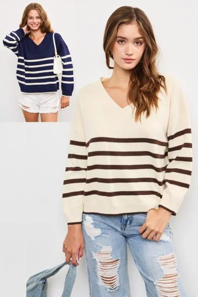 neat rest pullover sweater -Bardon V-Neck Sweater