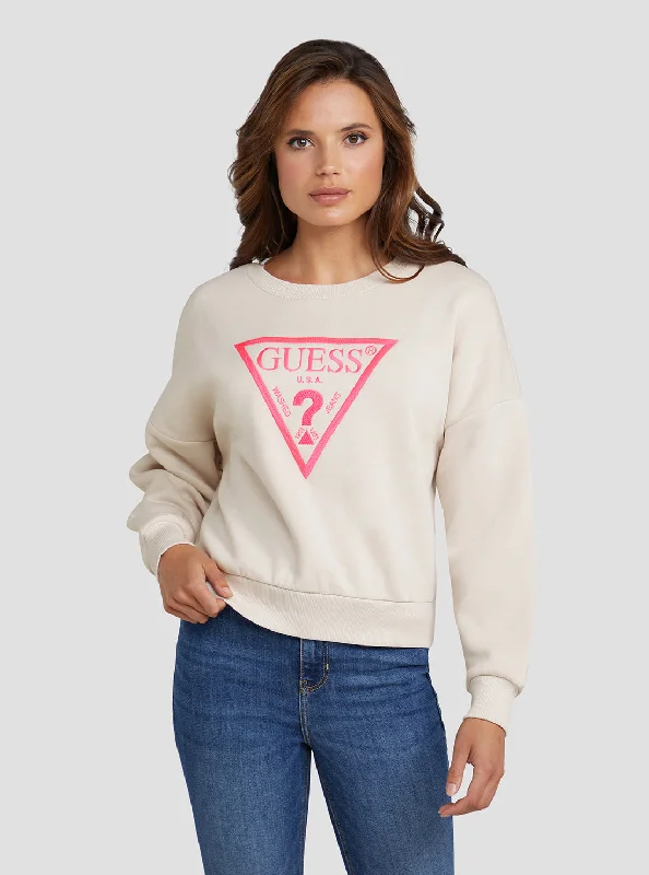 cheerful thread pullover sweater -Eco Stone Ane Logo Jumper