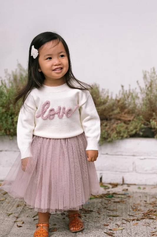 indie charm pullover sweater -Mini Lily Love Sweater