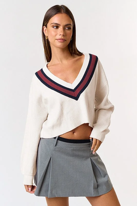 seed rest pullover sweater -PREORDER - The Feels Cropped Varsity Sweater