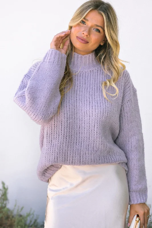 angle vivid pullover sweater -Viola Oversized Mockneck Sweater