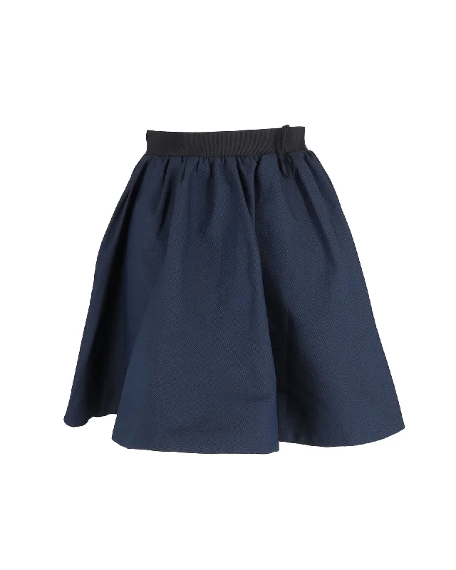 skirts women soft smoke -skirts women soft smoke -Acne Studios Voluminous Skirt in Navy Blue Polyester