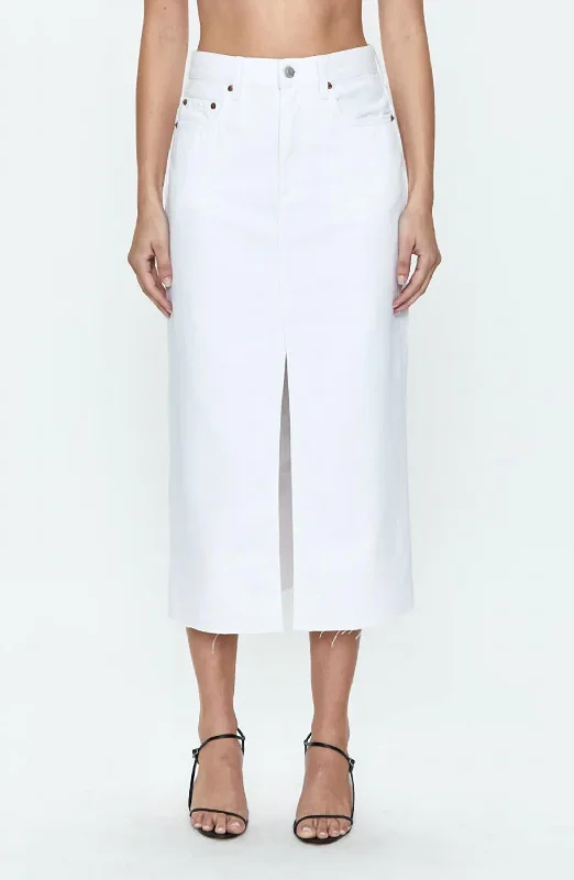 midi skirts festival vibe -midi skirts festival vibe -Alice Midi Skirt In White