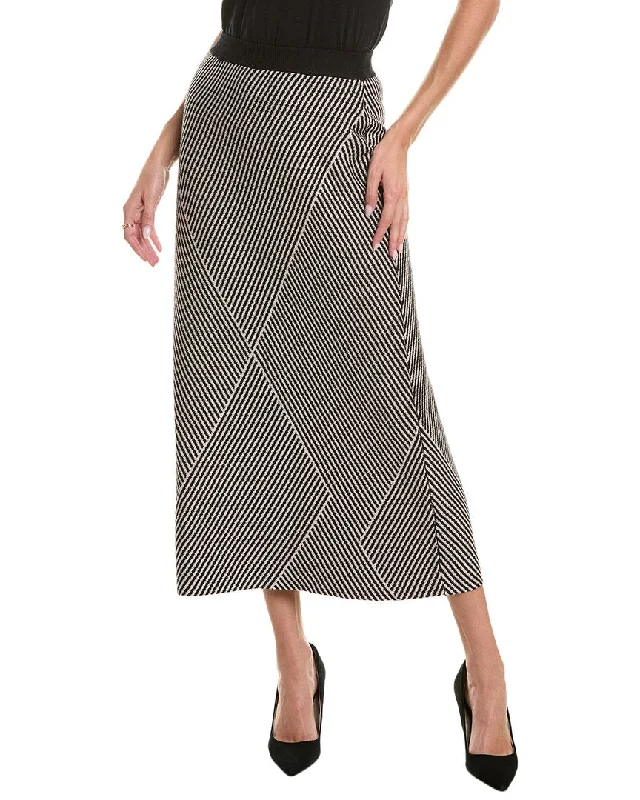 skirts men trail splice -skirts men trail splice -YAL New York Knit Stripe Midi Skirt