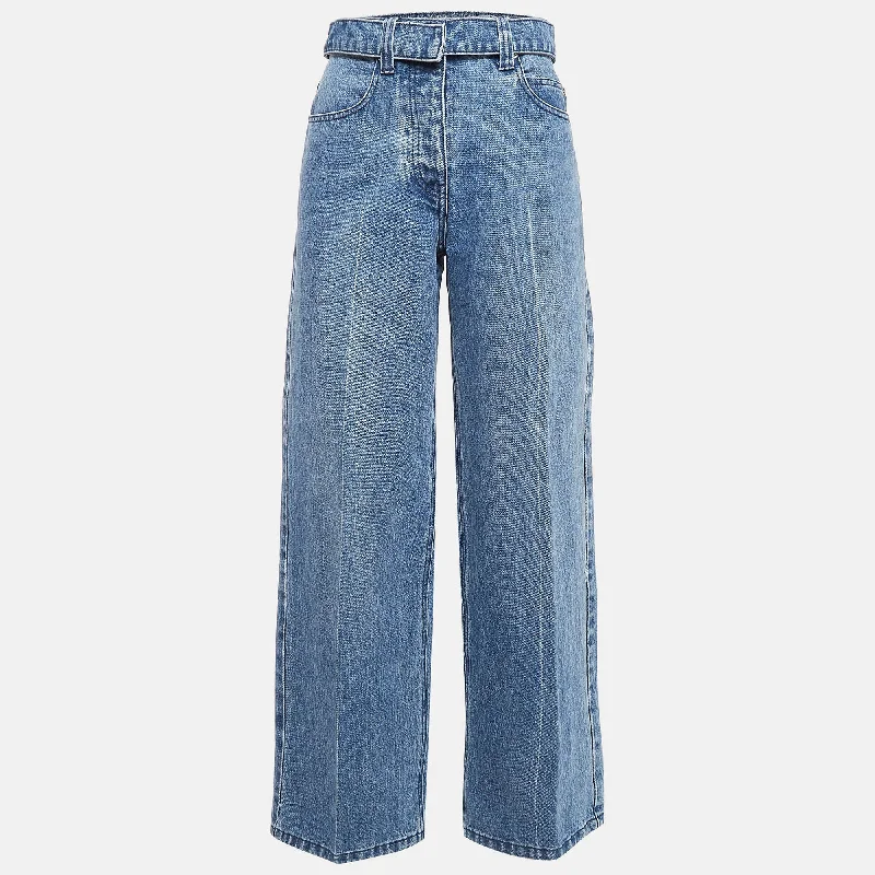 pants men trail weave -pants men trail weave -Alexander Wang Blue Denim Wide-Leg Jean