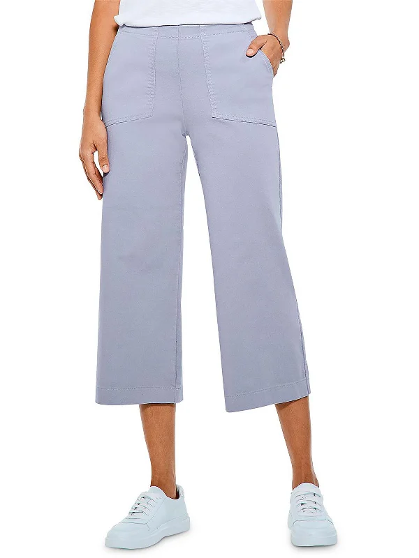 pants women misty amber -pants women misty amber -All Day Womens Cropped Solid Wide Leg Pants