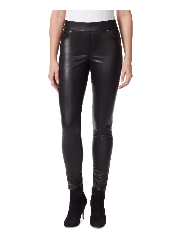 mosaic-cotton pants bold -mosaic-cotton pants bold -Avery Womens Faux Leather Mid-Rise Leggings