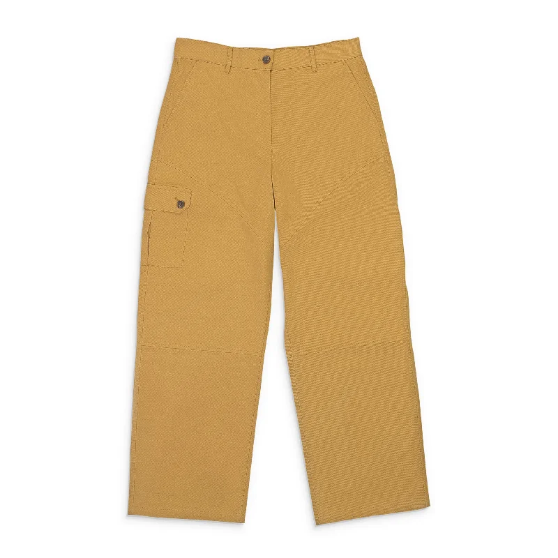 mosaic-bamboo pants bold -mosaic-bamboo pants bold -CALLIPYGIAN YOKE MUSTARD CARGO PANTS