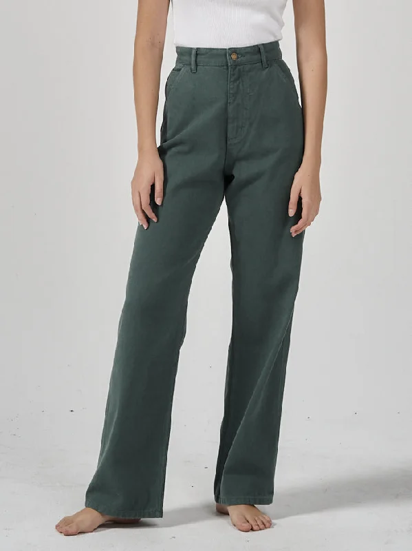 pants women misty amber -pants women misty amber -Carpenter Full Length Pant - Mallard Green