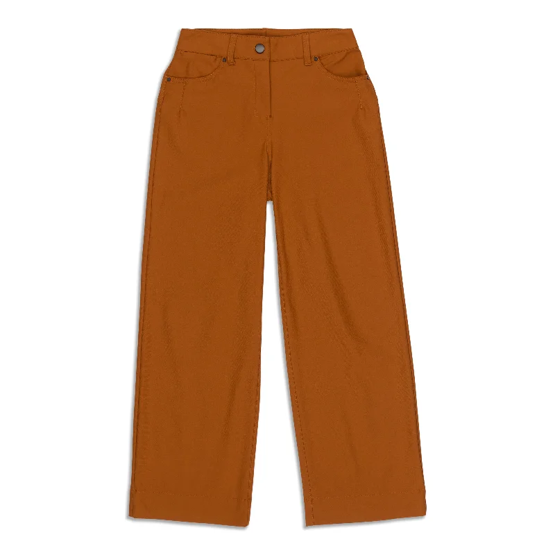 high-waisted pants cozy fit -high-waisted pants cozy fit -City Sleek 5 Pocket Wide-Leg High Rise 7/8 Length Pant - Resale