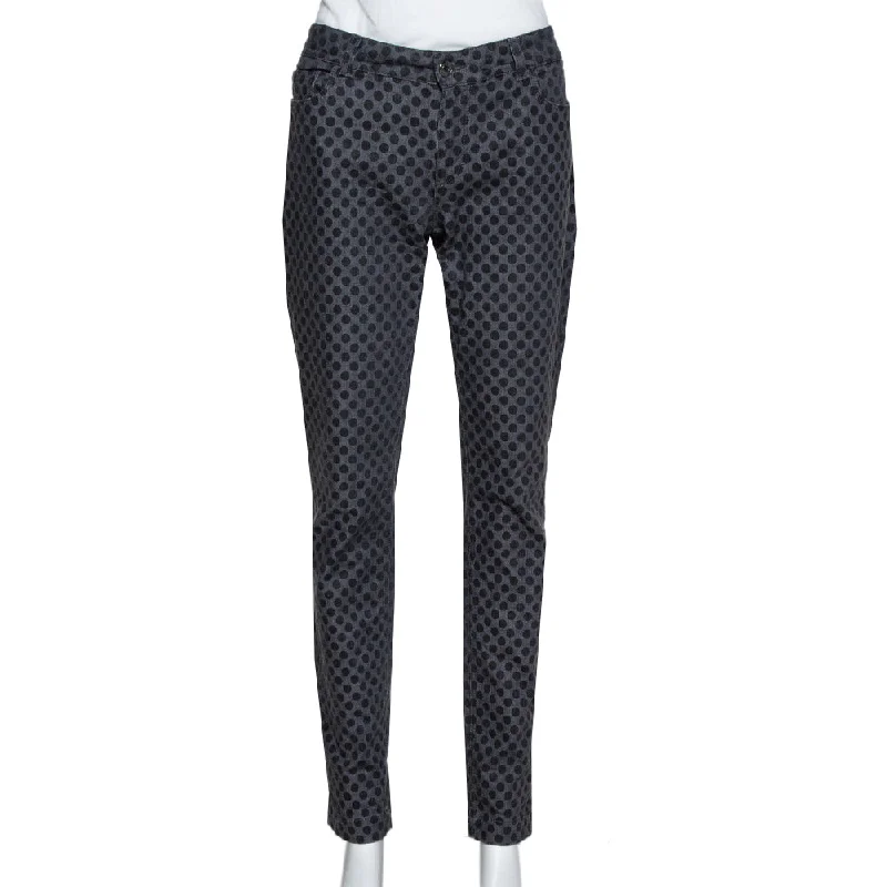 organic linen pants eco -organic linen pants eco -Dolce & Gabbana Grey Polka Dot Denim Skinny Jeans