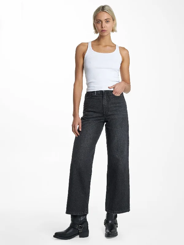 pants with shell trim -pants with shell trim -Holly Jean - Smoke Black