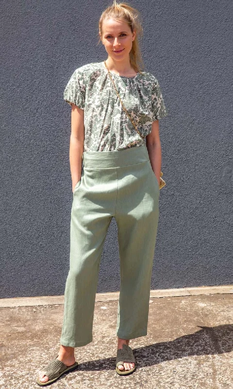 silk-bamboo pants luxe -silk-bamboo pants luxe -Hoss Beth Linen Pant