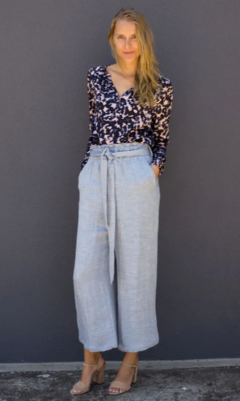 boucle-bamboo pants cozy -boucle-bamboo pants cozy -Hoss Linen Blues Pant