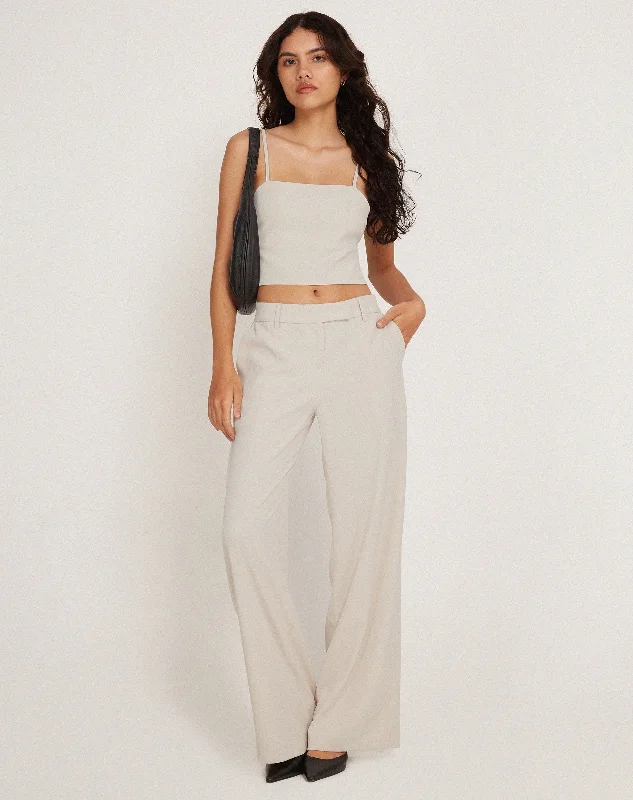 cropped pants festival layer -cropped pants festival layer -Jabba Trouser in Light Cream