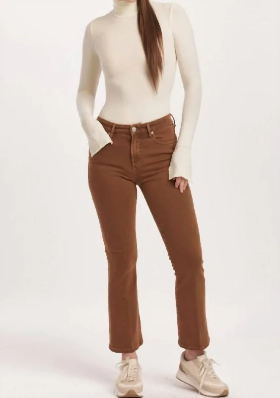 pants teens solar cedar -pants teens solar cedar -Jeanne Flare Jeans In Burnt Sienna