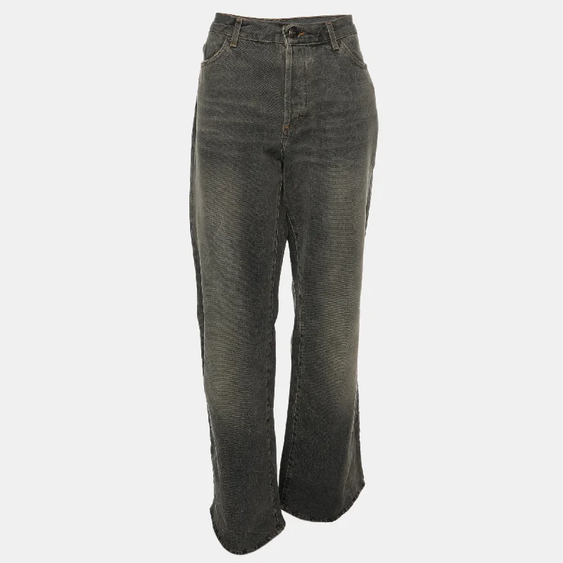 knit-cotton pants hybrid -knit-cotton pants hybrid -Just Cavalli Grey Denim Flared Jeans