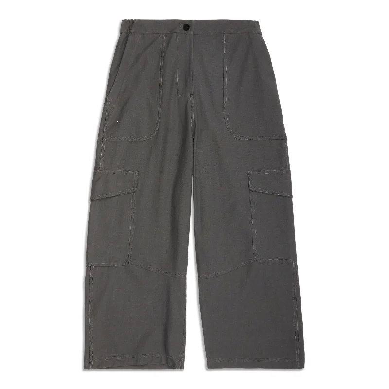 pants men ridge weave -pants men ridge weave -Light Cargo Pocket High-Rise Cropped Pants - Resale