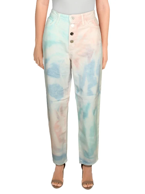 pants women twilight cedar -pants women twilight cedar -Lila Womens High Rise Tie-Dye Mom Jeans