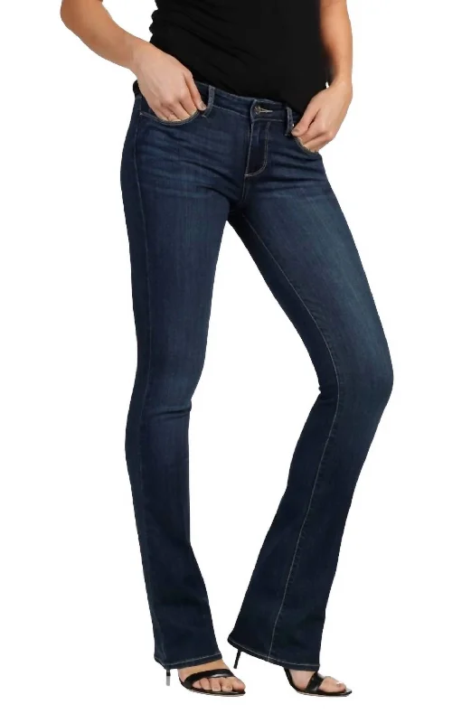 pants with twisted sides -pants with twisted sides -Manhattan Boot Cut Jeans In Blue