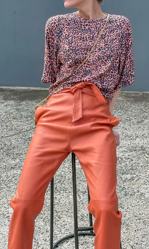 long pants beach chic -long pants beach chic -Hoss KEZ Apricot  Leather Pants