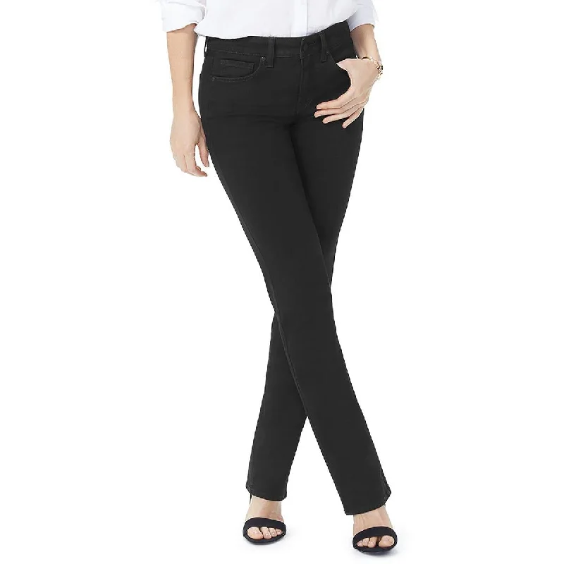 long pants summer flair -long pants summer flair -Petites Marilyn Womens High Rise Tummy Control Straight Leg Jeans