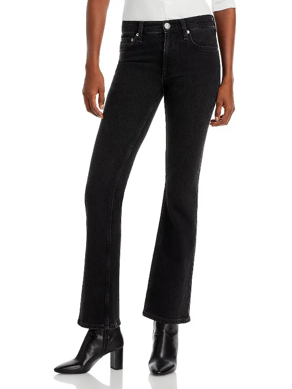 knit-cotton pants hybrid -knit-cotton pants hybrid -Peyton Womens Stretch Mid Rise Bootcut Jeans