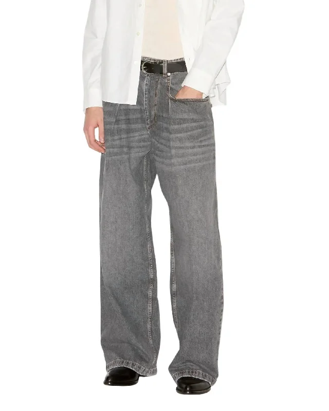 pants with vented hems -pants with vented hems -Pre-Loved Janael Pants In Faded Black