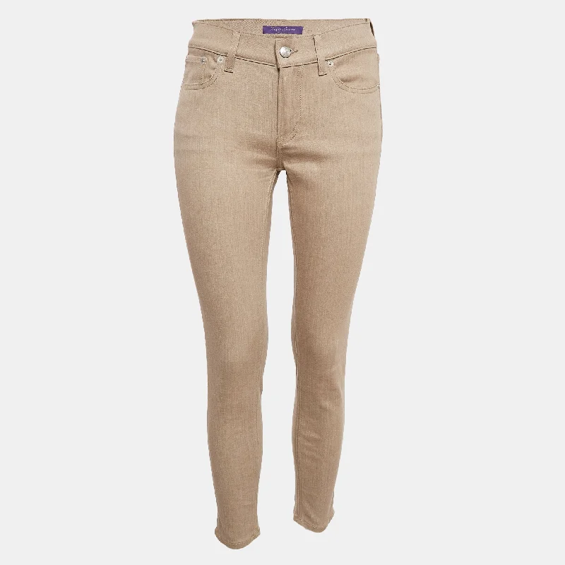 wool-bamboo pants warm -wool-bamboo pants warm -Ralph Lauren Brown Cotton Skin Fit Pants