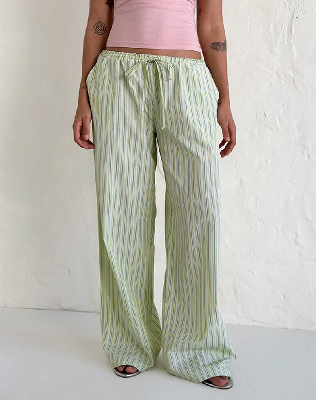 pants men trail weave -pants men trail weave -Samir Trouser in Light Green Stripe