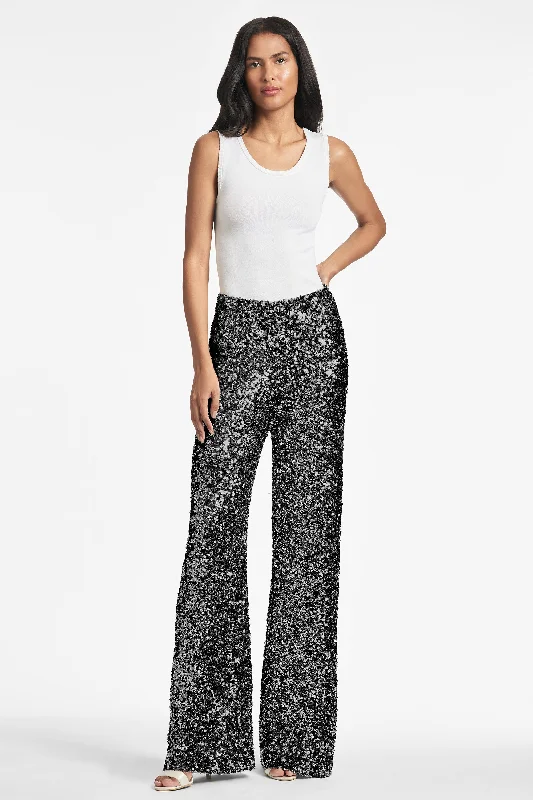 pants women dusk smoke -pants women dusk smoke -Alli Pant - Black Sequins