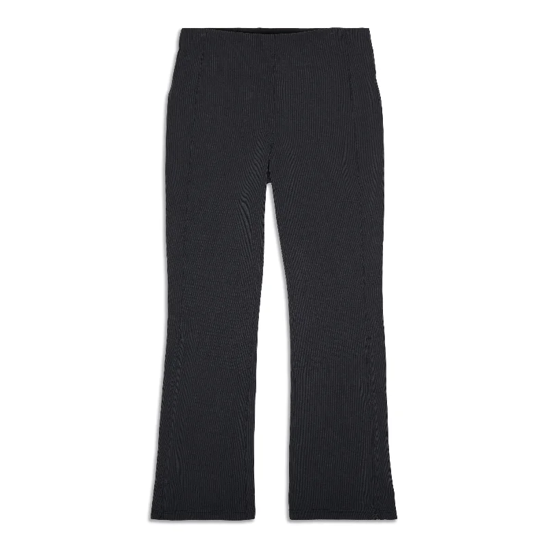 pants with vented hems -pants with vented hems -Softstreme Ribbed Zip-Flared Pant 32.5" - Resale