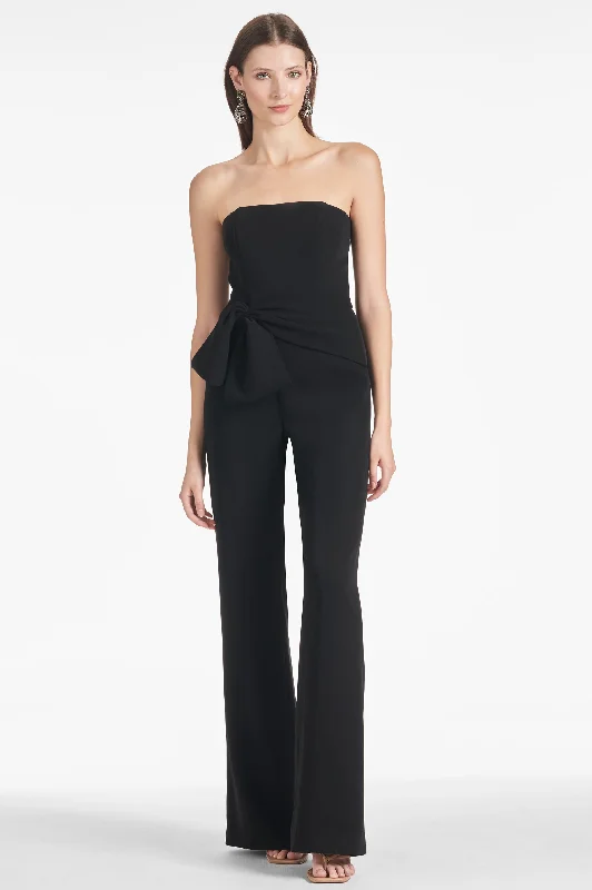 pants with agate trim -pants with agate trim -Whitley Jumpsuit - Black