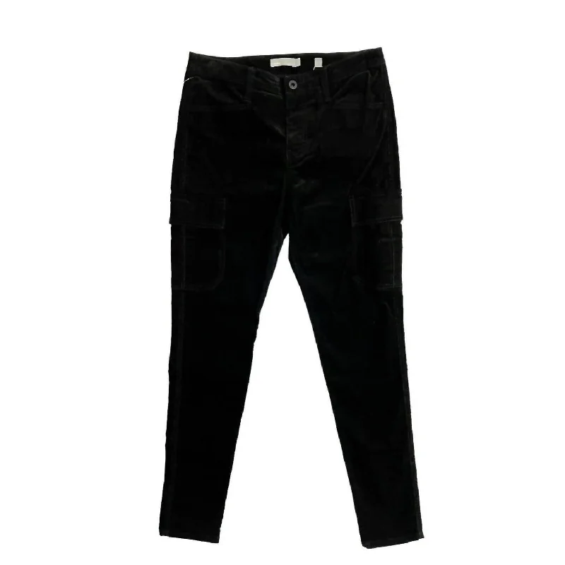 linen-bamboo pants airy -linen-bamboo pants airy -Women's Corduroy Skinny Leg Pockets High Rise Slim Pants In Black