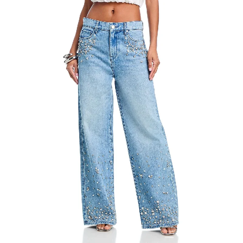 pants kids starry dusk -pants kids starry dusk -Womens Cotton High Rise Wide Leg Jeans