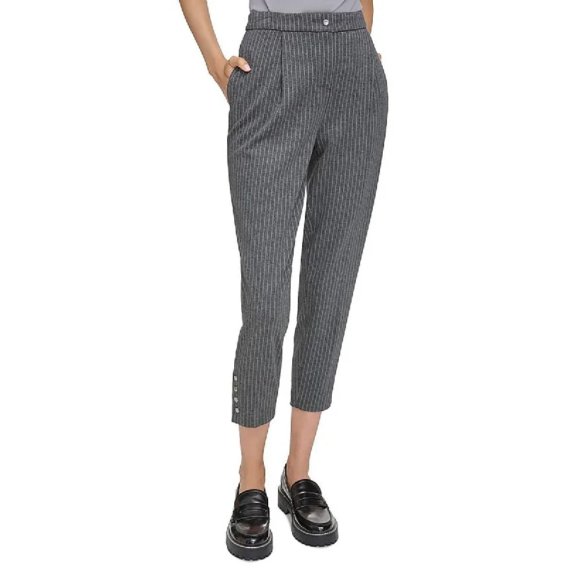 hemp-cotton pants eco -hemp-cotton pants eco -Womens Cropped Pinstripe Cropped Pants