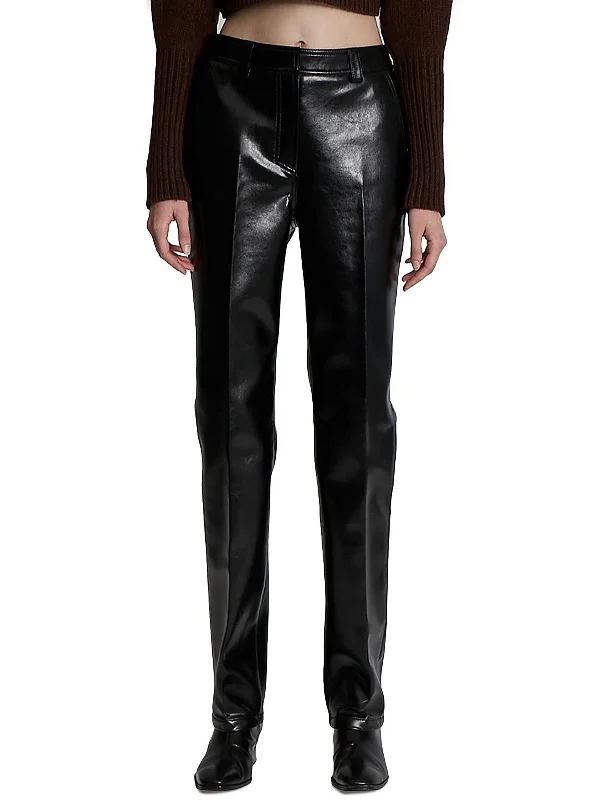 pants men nomad check -pants men nomad check -Womens Faux Leather High Rise Straight Leg Pants