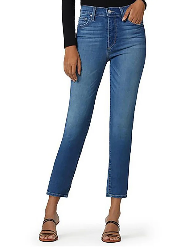 high-waisted pants urban vibe -high-waisted pants urban vibe -Womens High-Rise Ankle Straight Leg Jeans