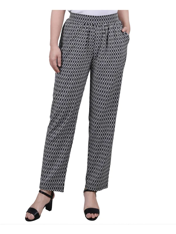 chevron-cotton pants dynamic -chevron-cotton pants dynamic -Womens High Rise Stretch Straight Leg Pants