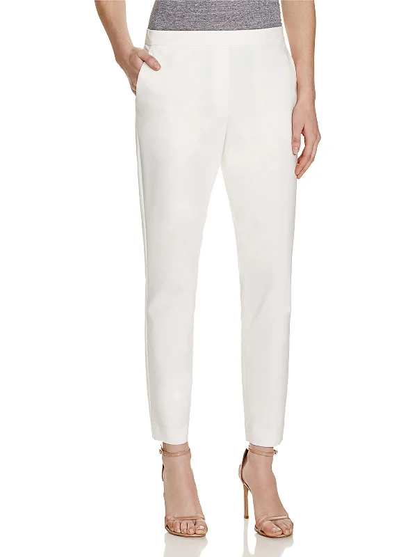 linen-bamboo pants airy -linen-bamboo pants airy -Womens Mid-Rise Ankle Ankle Pants