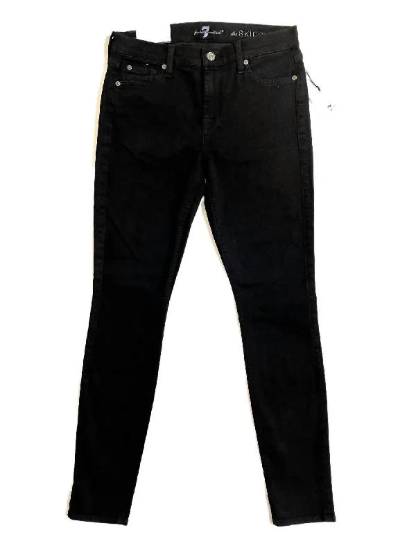 sienna pants earthy shine -sienna pants earthy shine -Women's Skinny Stretch Denim Mid Rise Jean In Black