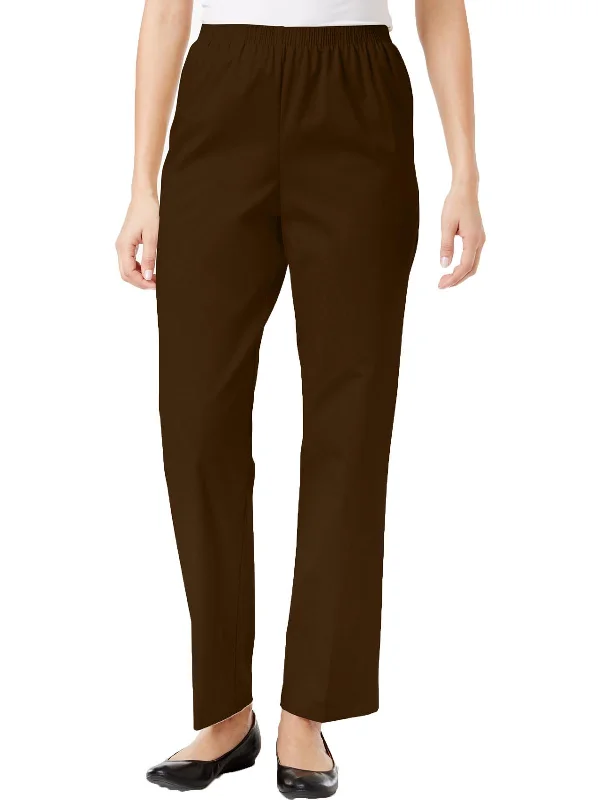 high-waisted pants urban vibe -high-waisted pants urban vibe -Womens Solid Stretch Casual Pants