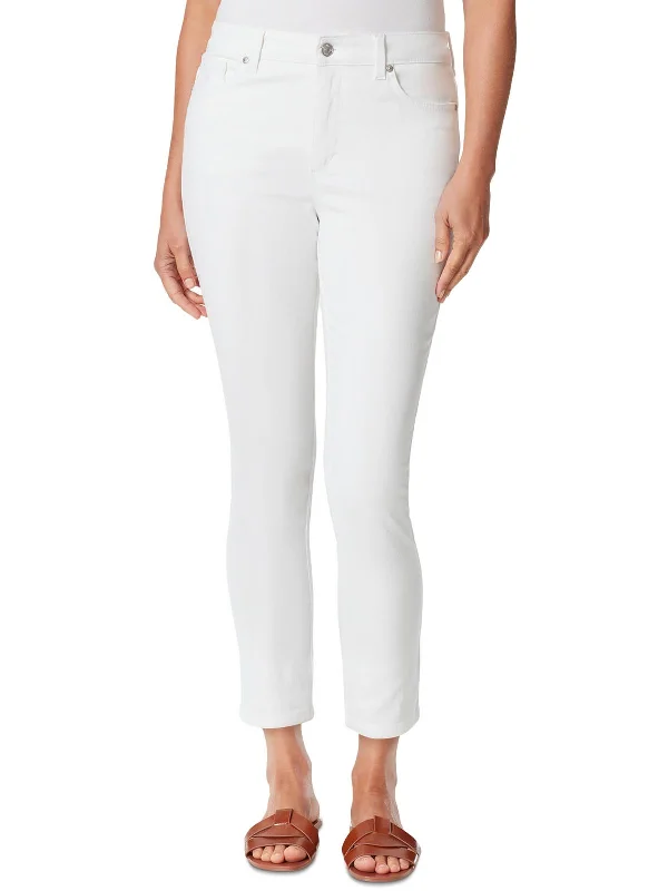 high-waisted pants beach layer -high-waisted pants beach layer -Womens Textured High Rise Ankle Jeans