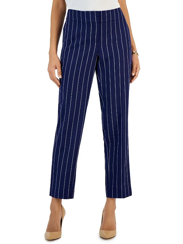 high-waisted pants beach layer -high-waisted pants beach layer -Womens Woven Striped Straight Leg Pants