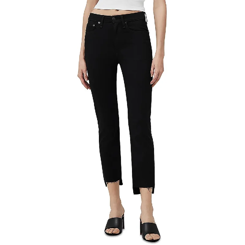 pants with bronze trim -pants with bronze trim -Wren Womens High Rise Slim Straight Leg Jeans