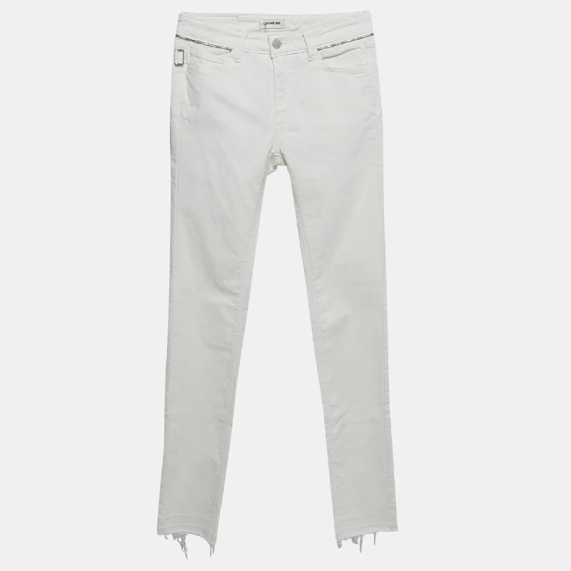 pants women soft cedar -pants women soft cedar -Zadig & Voltaire White Denim